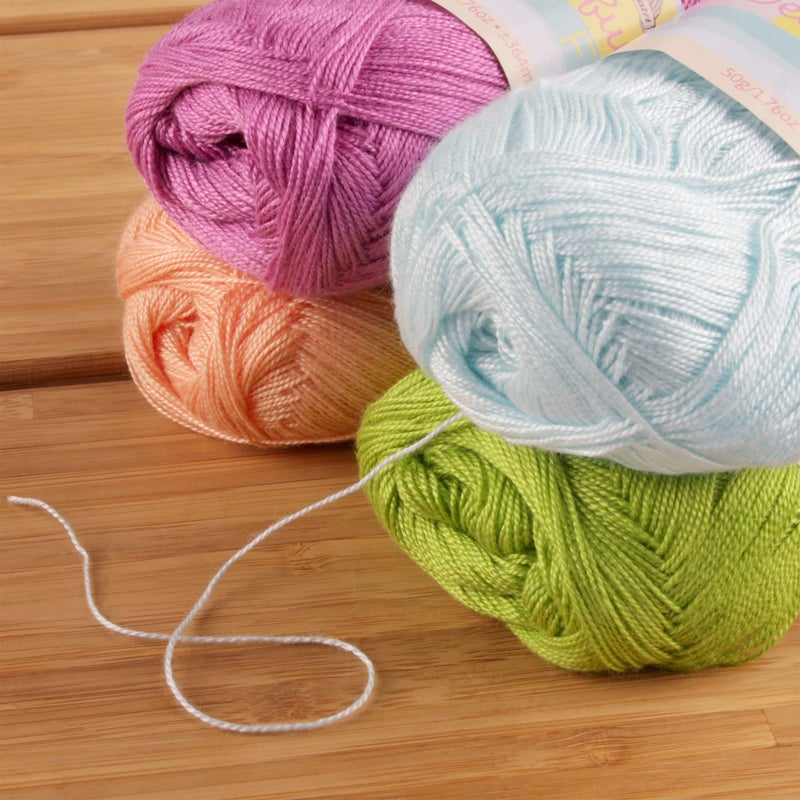 BambooMN JubileeYarn Delightfully Fine Yarn - 50g/Skein Lace Bamboo - Variety Pack - 4 Skeins - Image 3